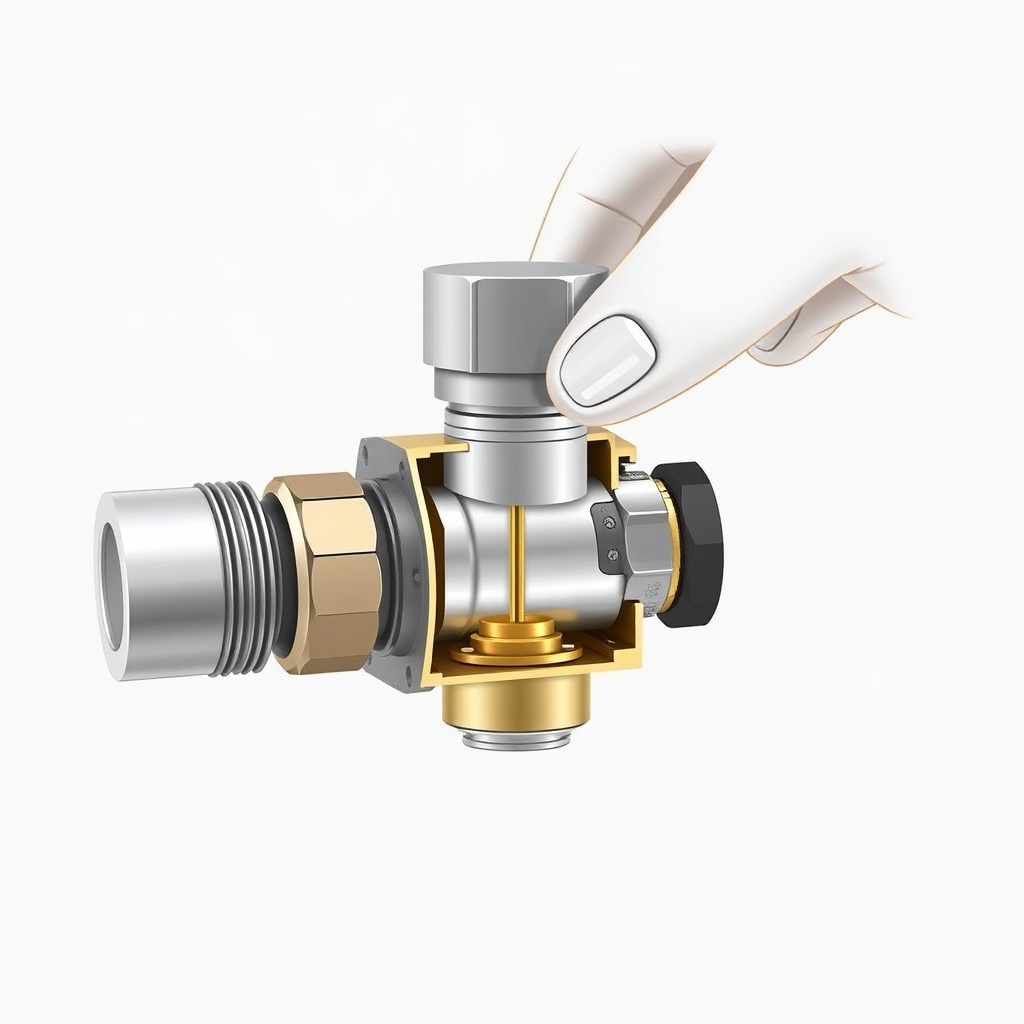 A photorealistic illustration showing a cross-section of Enerpac P391’s pressure relief va