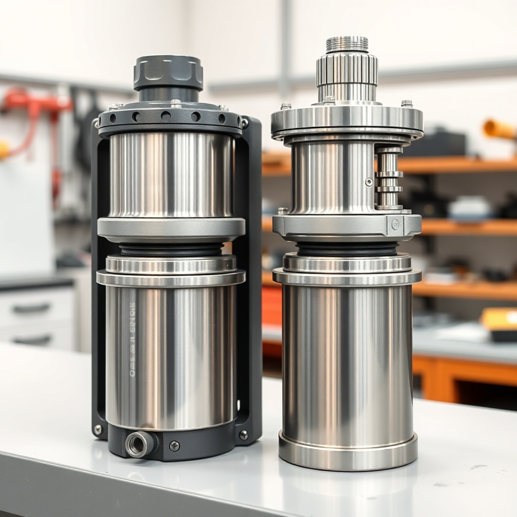 Two generic hydraulic cylinders side by side